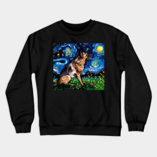 German Shepherd Night 3 Crewneck Sweatshirt